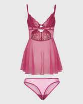 La Senza Sexy Sleep Cupped Babydoll Mesh Lingerie